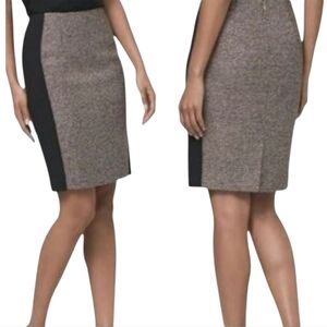 White House Black Market Tweed Boot Knee Lenght Skirt Size 0